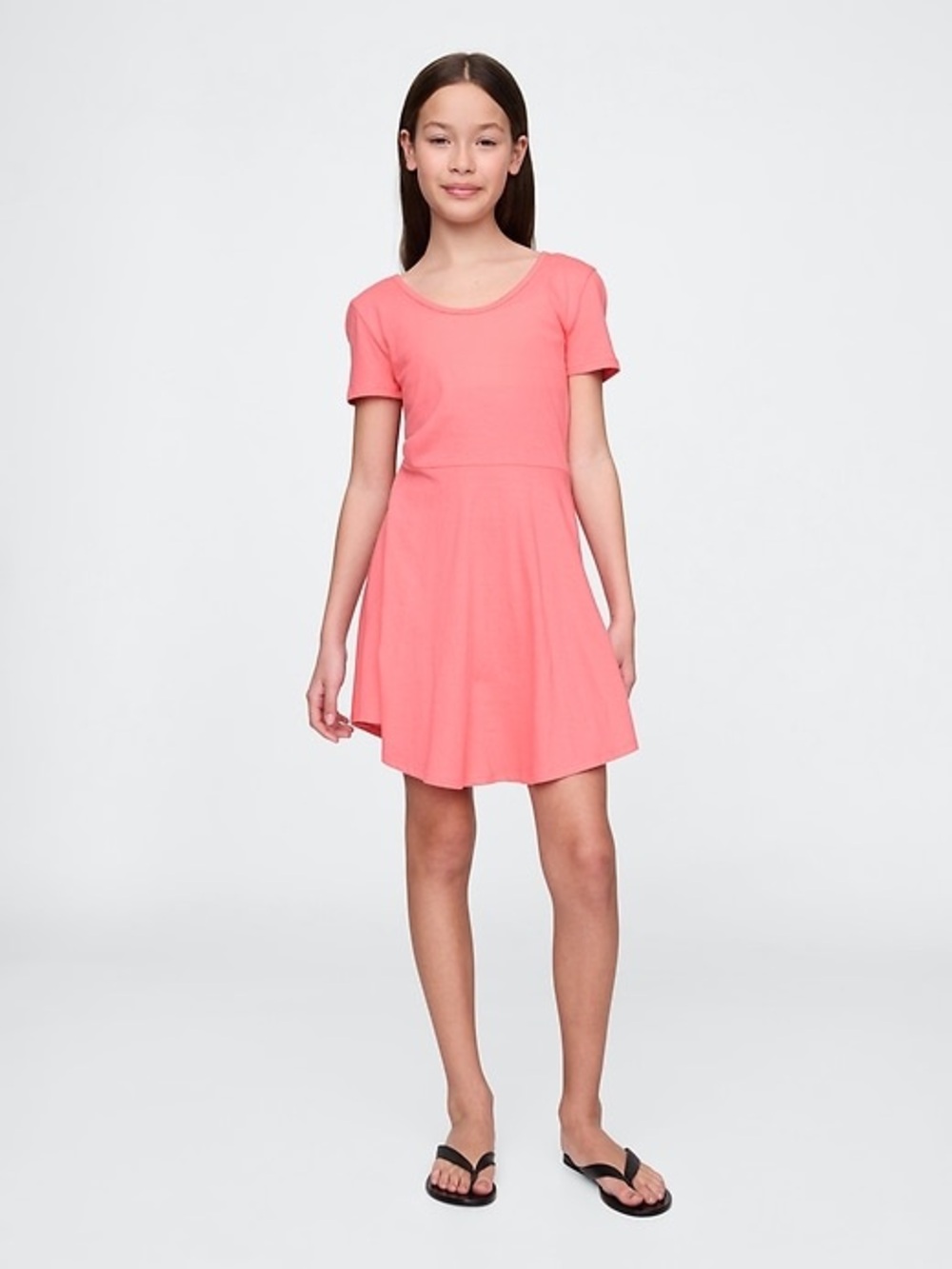 GAP Girls' Coral Short-Sleeve Swing Dress
